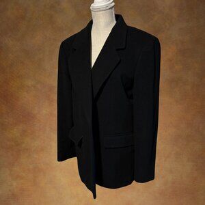 JG Hook Wool Cashmere Black Coat Size 12